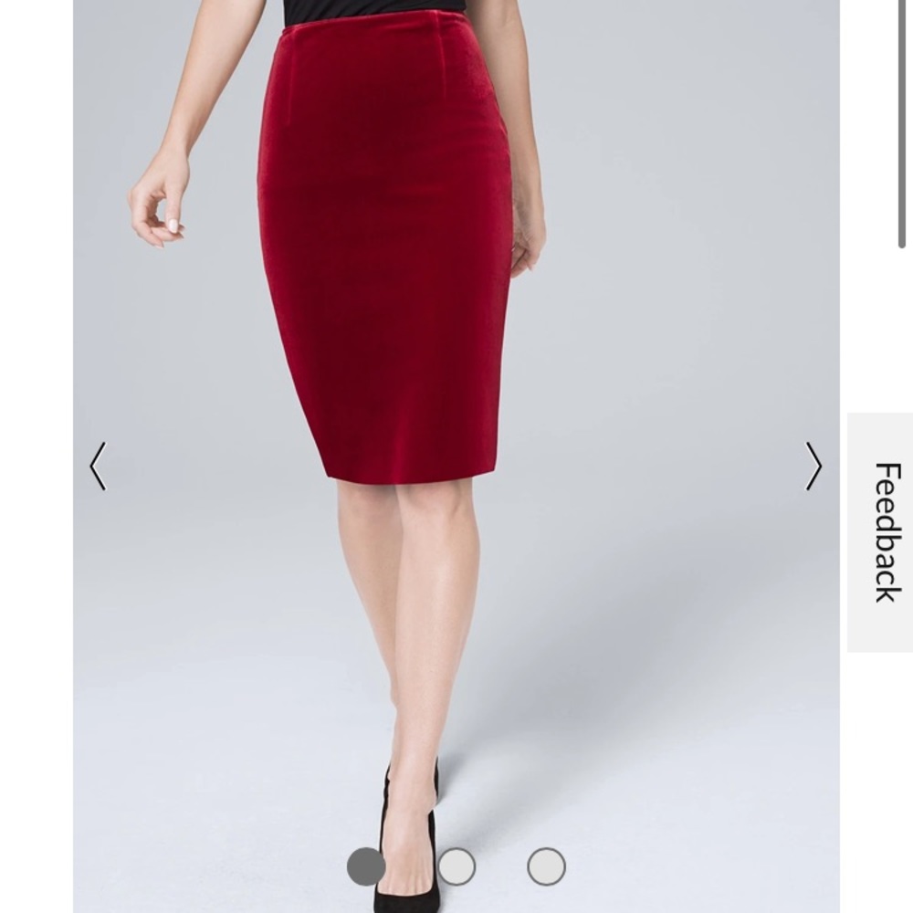 WHBM velvet pencil skirt NWOT